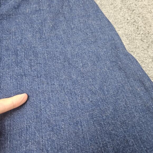 VTG Orange‎ Tab Levis Denim A Line Denim Skirt Tag Size 8/9 (TRUE 24 in Waist) - Picture 4 of 11